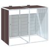 vidaXL skraldespandsskjuler 144x81x113 cm 1 rum stål brun