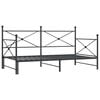vidaXL daybed med udtr&aelig;k uden madras 100x200 cm st&aring;l sort