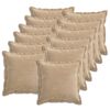 vidaXL Pudebetr&aelig;k 12 stk. HOUTEN Gr&aring;brun 40 x 40 cm Chenille Stof