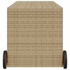 vidaXL opbevaringsboks med hjul 283 l polyrattan beige