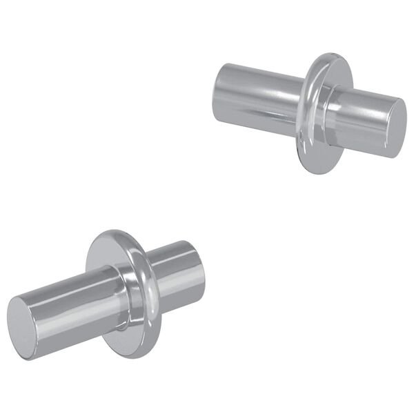 vidaXL Hylde Peg 2 pcs S&oslash;lv 8,6 x 8,6 x 14,6 mm St&aring;l