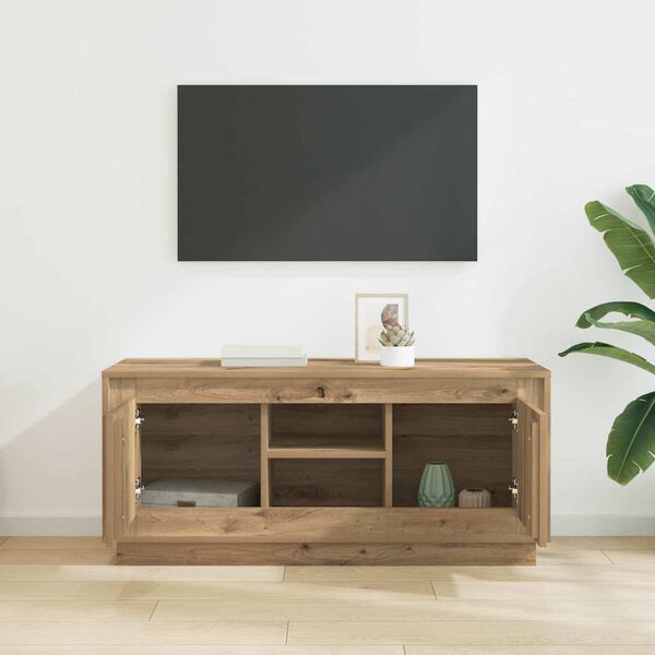vidaXL TV-skab Artisan Egetr&aelig; 102 x 35 x 45 cm Konstrueret tr&aelig;