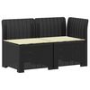 vidaXL 2-personers Havem&oslash;belsofa med Pudefyld Rattan Look PP Antracit