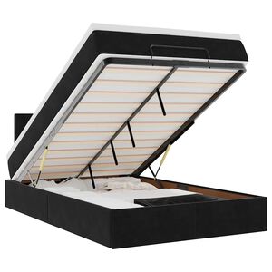 vidaXL osmannisk seng med madras 120x190 cm fl&oslash;jl sort