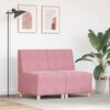 vidaXL Modulsofa enhed uden arme 2 pcs Lyser&oslash;d 55 x 74 x 82 cm Fl&oslash;jl
