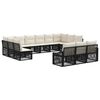 vidaXL Havesofa S&aelig;t 13 stk. Sort polyrattan