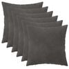 vidaXL Pudebetr&aelig;k 6 pcs HEERLEN M&oslash;rkegr&aring; 35 x 35 cm Fl&oslash;jl