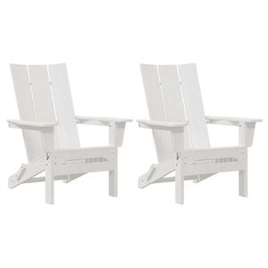 vidaXL Have Stol 2 stk. Hvid Polyethylen