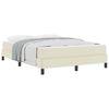 vidaXL Sengestel med madras Creme 160 x 200 cm Stof