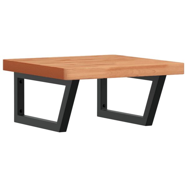 vidaXL badev&aelig;relseshylde st&aring;l og massivt b&oslash;getr&aelig;