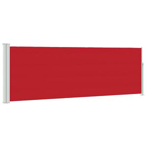 vidaXL sammenrullelig sidemarkise til terrassen 100 x 314 cm r&oslash;d