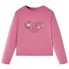 Lang&aelig;rmet T-shirt til b&oslash;rn str. 104 cm pink