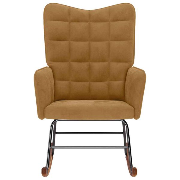 vidaXL gyngestol fl&oslash;jl brun