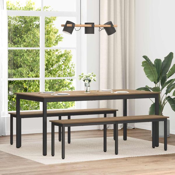 vidaXL b&aelig;nk Artisan eg 160 x 35 x 45 cm Konstrueret tr&aelig;