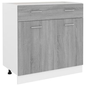 vidaXL k&oslash;kkenskab m. skuffe Lyon 80x46x81,5 cm gr&aring; sonoma