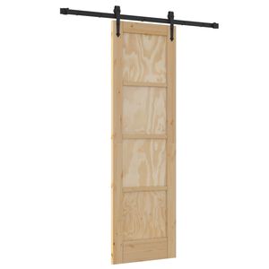 vidaXL Skyded&oslash;r ORKDAL 61 x 198,5 cm Massivt fyrretr&aelig; Naturfarvet