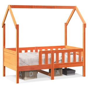 vidaXL sengeramme til husseng 70x140 cm massivt fyrretr&aelig; gyldenbrun