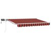 vidaXL Manuel markise-ramme med LED-lys Orange, Sort og Hvid 3,5 x 2 m