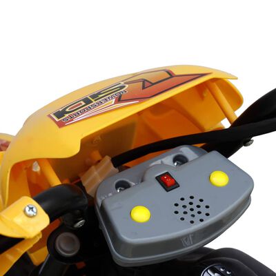 vidaXL motorcykel til børn gul og sort