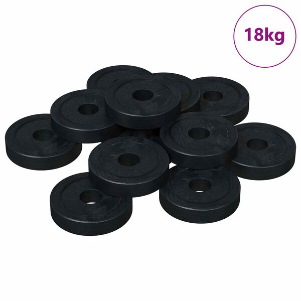 vidaXL velegnet til flade skiver 36000 pcs Sort &empty;15 x 3 mm