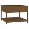 vidaXL plantekasse med hylde 111,5x111,5x81 cm massivt fyrretr&aelig; brun