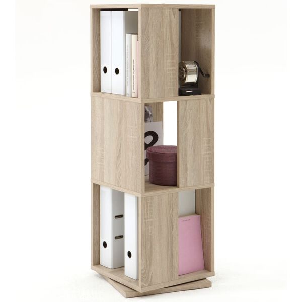 FMD roterende arkivskab åbent 34 x 34 x 108 cm egetræsfarve