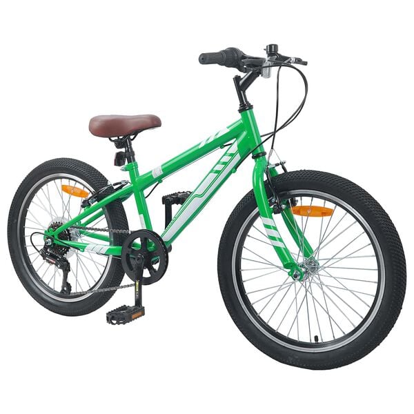 vidaXL Mountainbike 24 tommer 6-Speed til 8-12 &aring;r Gr&oslash;n