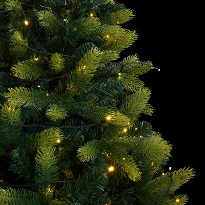 vidaXL kunstigt juletræ med 300 LED-lys 240 cm hængslet