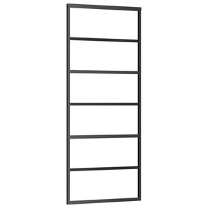 vidaXL skyded&oslash;r 76x205 cm sikkerhedsglas og aluminium sort