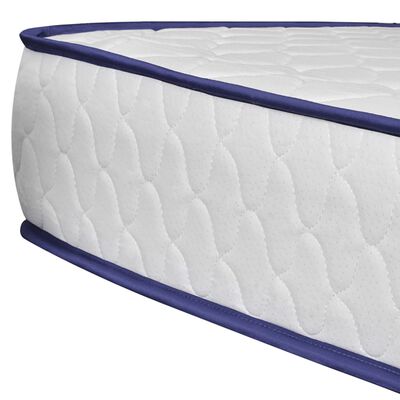 vidaXL seng med madras i memoryskum 120 x 200 cm kunstlæder hvid
