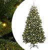 vidaXL Kunstigt Hinged Juletr&aelig; Gr&oslash;n 180 cm PVC og St&aring;l 300 LED'er