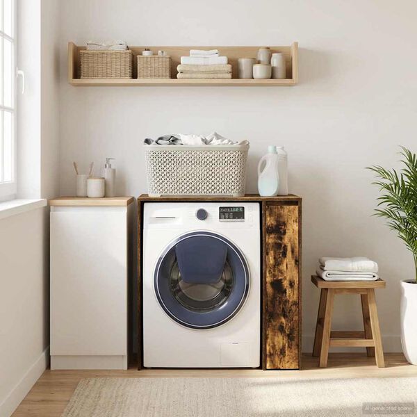 vidaXL Vaskemaskine Skab R&oslash;get eg 87 x 60 x 89 cm Konstrueret tr&aelig;