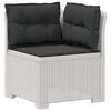 vidaXL 1-personers Havem&oslash;belsofa med Pudefyld Rattan Look PP Hvid