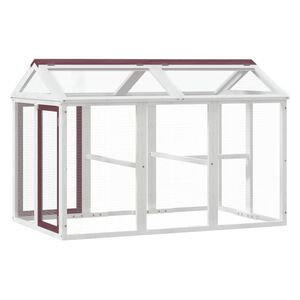 vidaXL l&oslash;beg&aring;rd 141x94x104 cm massivt fyrretr&aelig; mokkafarvet