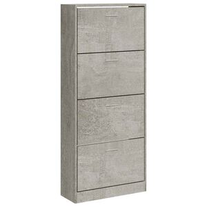 vidaXL skoskab 63x24x147 cm konstrueret tr&aelig; betongr&aring;
