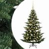 vidaXL Kunstigt juletr&aelig; med julekugle 120 cm 150 LED'er Varm hvid
