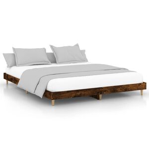 vidaXL sengeramme uden madras 200x200 cm konstrueret tr&aelig; r&oslash;get eg