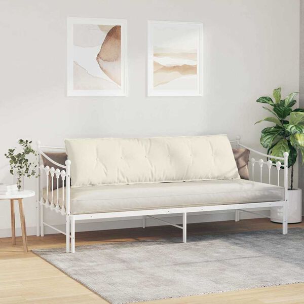 vidaXL Rygpude Creme 180 x 50 cm Velourstof