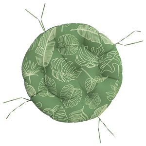 vidaXL rund hynde &Oslash;60x11 cm oxfordstof bladm&oslash;nster