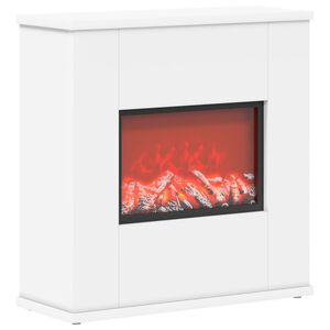 vidaXL Elektrisk pejs Hvid 47 x 18 x 48 cm Konstrueret tr&aelig;