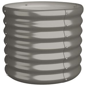 vidaXL plantekrukke 40x40x36 cm galvaniseret st&aring;l gr&aring;