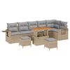 vidaXL Havesofa S&aelig;t 11 stk. Beige og lys gr&aring; polyrattan