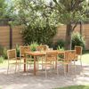 vidaXL Have Spisebordssæt 7 pcs Beige Poly rattan