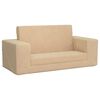 vidaXL 2-personers sofa til b&oslash;rn bl&oslash;dt plys cremefarvet