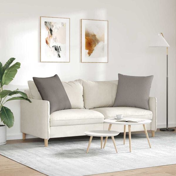 vidaXL Sofapuder 2 pcs Gr&aring;brun 80 x 80 cm Stof