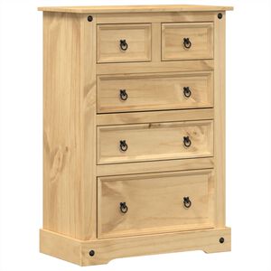 vidaXL kommode Corona 80x43x114 cm massivt fyrretr&aelig;