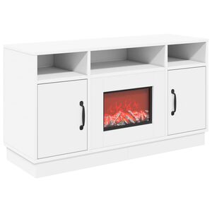 vidaXL Elektrisk pejs Hvid 100 x 33 x 55 cm Konstrueret tr&aelig;