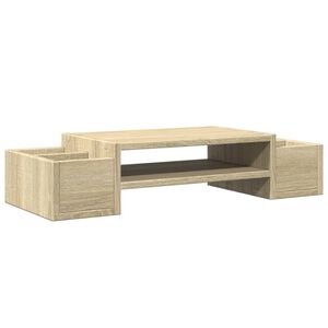 vidaXL sk&aelig;rmholder med opbevaring 70x27x15cm konstrueret tr&aelig; sonoma-eg
