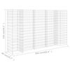 vidaXL H-formet gabion-plantekasse 260x40x150 cm stål