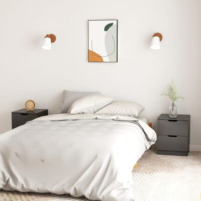 vidaXL sengeskabe 2 stk. 40x40x50 cm spånplade grå
